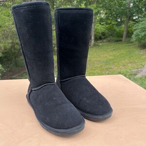 Bearpaw Suede Women's Elle Tall Boots Black 9 US